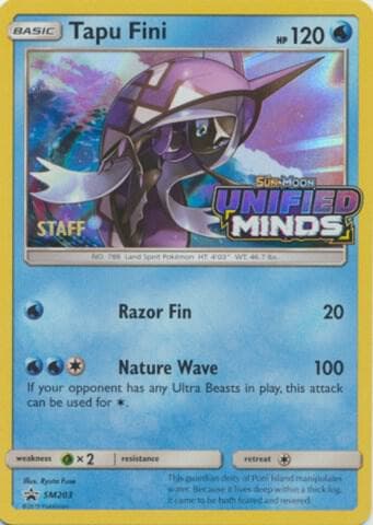 Tapu Fini SM203 Prerelease Staff