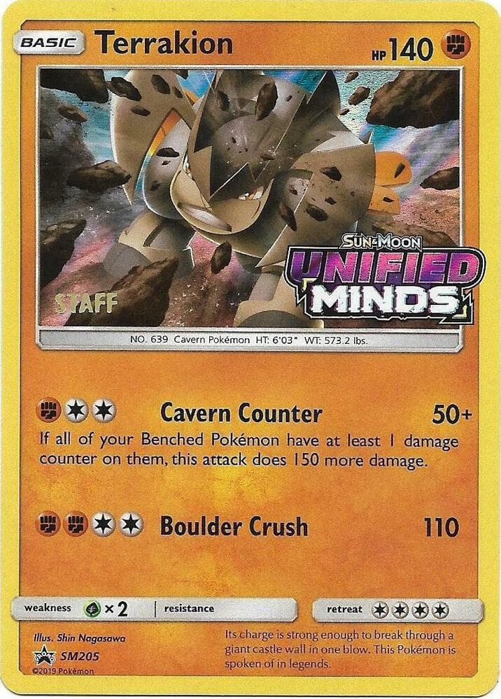 Terrakion SM205 Prerelease Staff