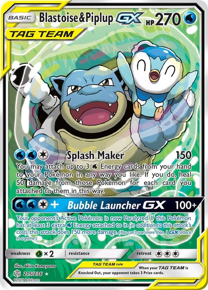 Blastoise & Piplup GX Alternate Full Art