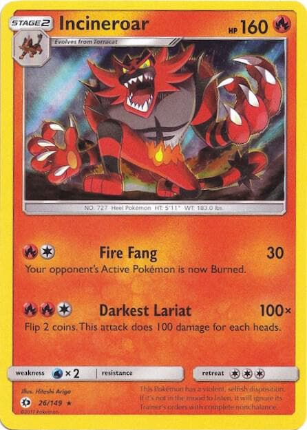 Incineroar 26 149 Water Web Holo