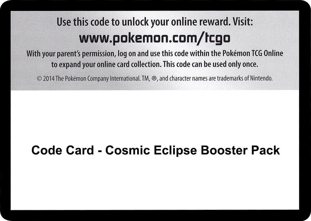 Code Card Cosmic Eclipse Booster Pack