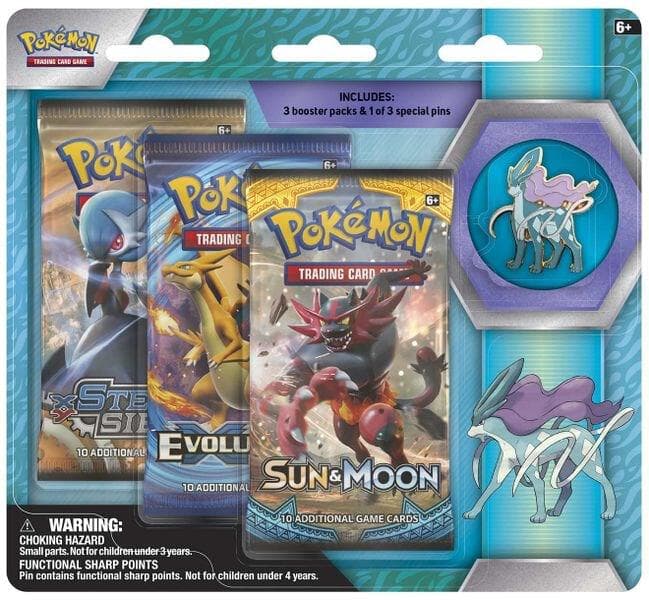 Legendary Beasts Collector Pin 3 Pack Blister Suicune