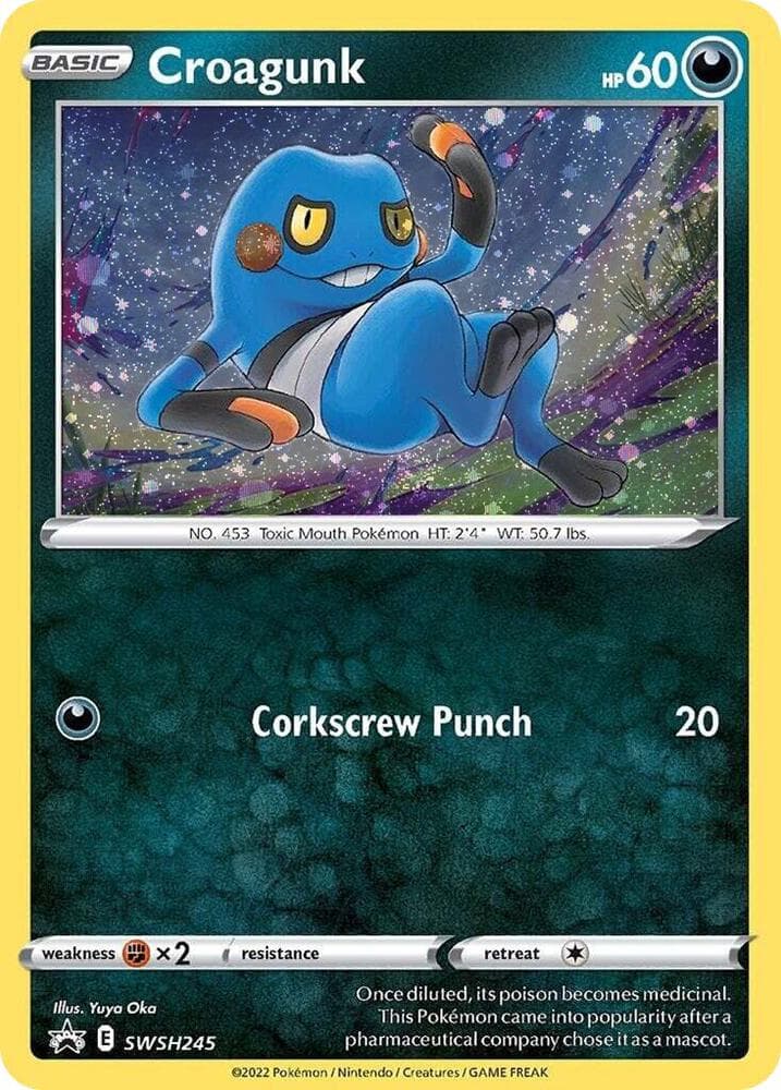 Croagunk SWSH245 Cosmos Holo