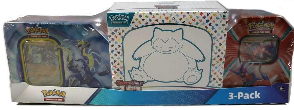 Costco Pokemon Collector 3 Pack Scarlet and Violet 151 ETB plus Paldea Legends Tins