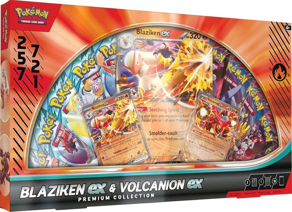 Blaziken ex and Volcanion ex Premium Collection