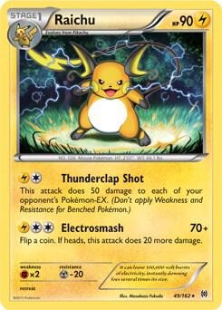 Raichu 49 162 XY BREAKthrough Cracked Ice Holo