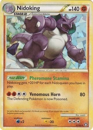 Nidoking 6 102 Cracked Ice Holo