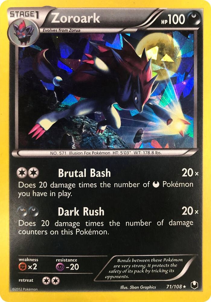 Zoroark 71 108 Cracked Ice Holo