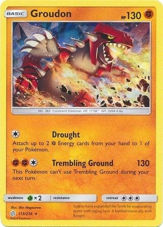 Groudon 113 236 Cracked Ice Holo