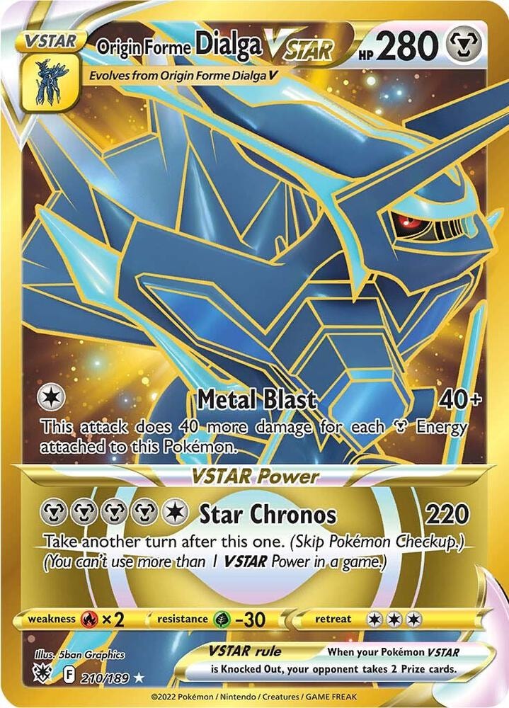 Origin Forme Dialga VSTAR 210 189 Secret