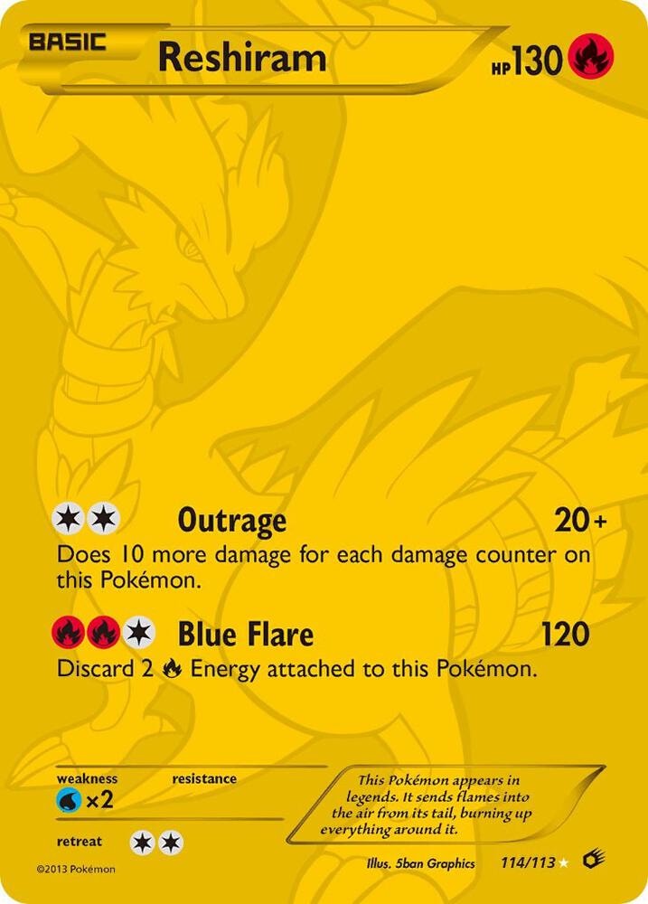 Reshiram 114 Full Art Secret Rare