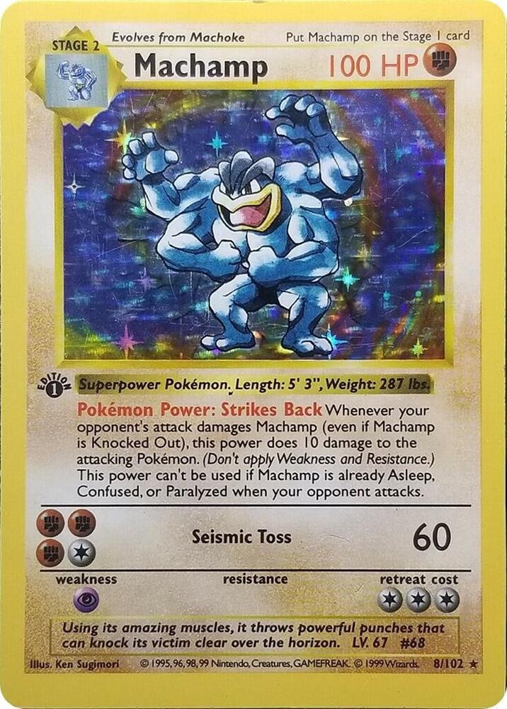 Machamp 8 102 Base Set Shadowless