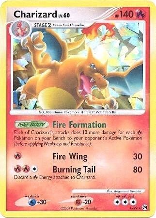Charizard 1 99 Cracked Ice Holo
