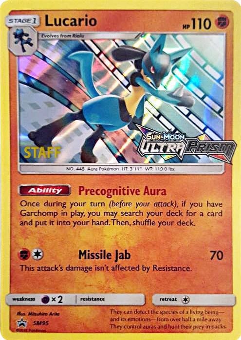 Lucario SM95 Prerelease Staff