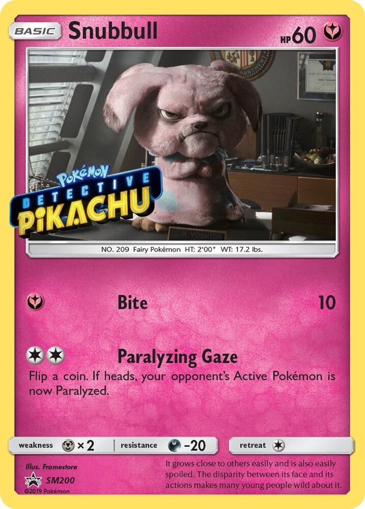 Snubbull SM200 Detective Pikachu Stamped