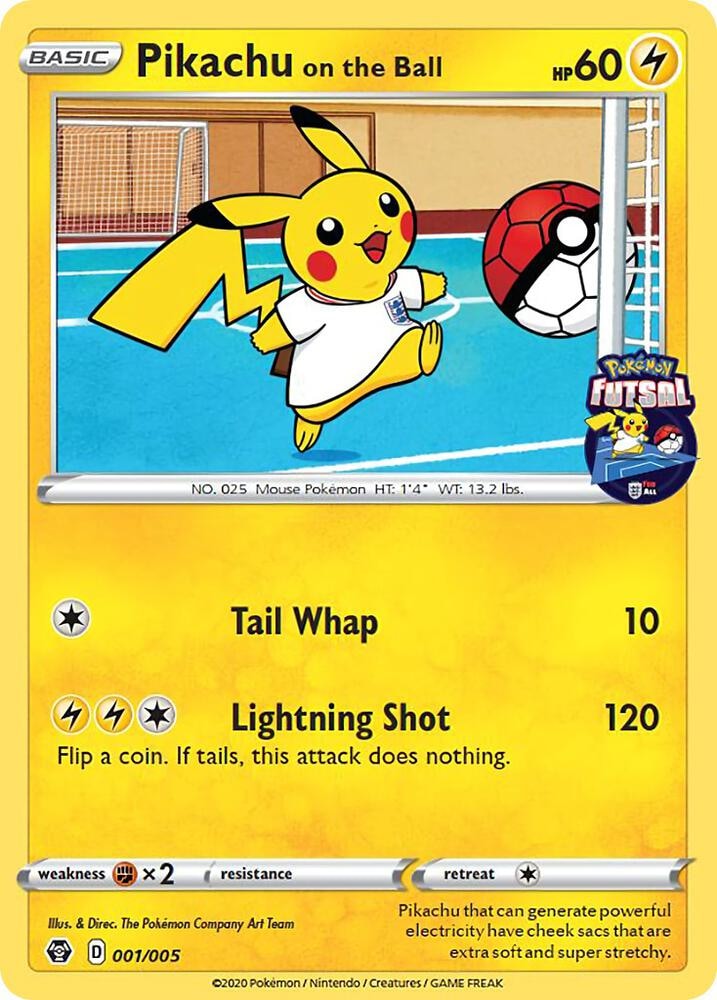 Pikachu on the Ball 001 005 Pokemon Futsal