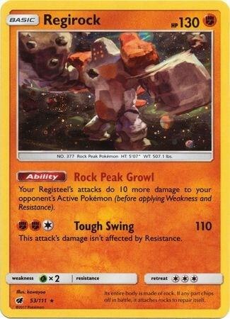 Regirock 53 111 Cosmos Holo