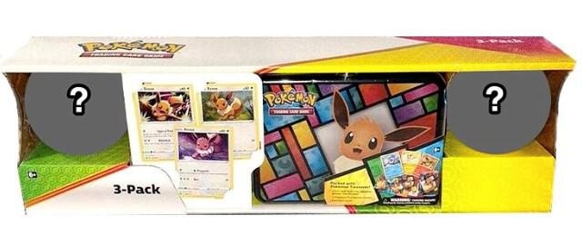Costco Pokemon Collector 3 Pack Eevee Treasure Chest plus 2 Poke Ball Tins