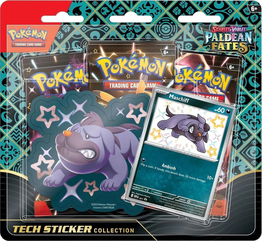 Paldean Fates Tech Sticker Collection Maschiff