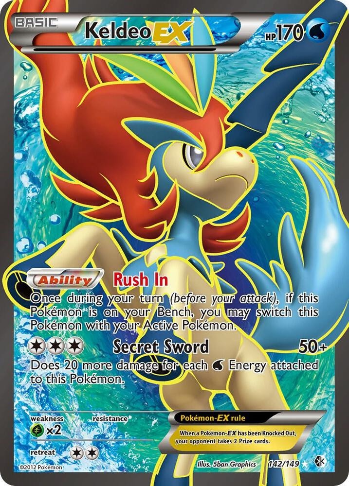 Keldeo EX 142 Full Art