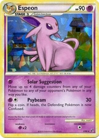 Espeon 2 90 HGSS Undaunted Cracked Ice Holo