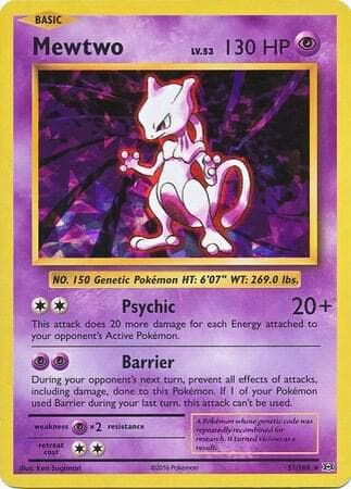 Mewtwo 51 108 Cracked Ice Holo
