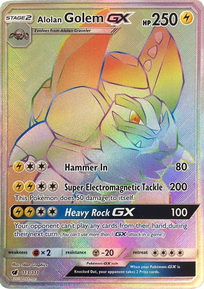 Alolan Golem GX Secret