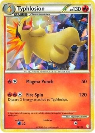 Typhlosion 32 123 Cracked Ice Holo