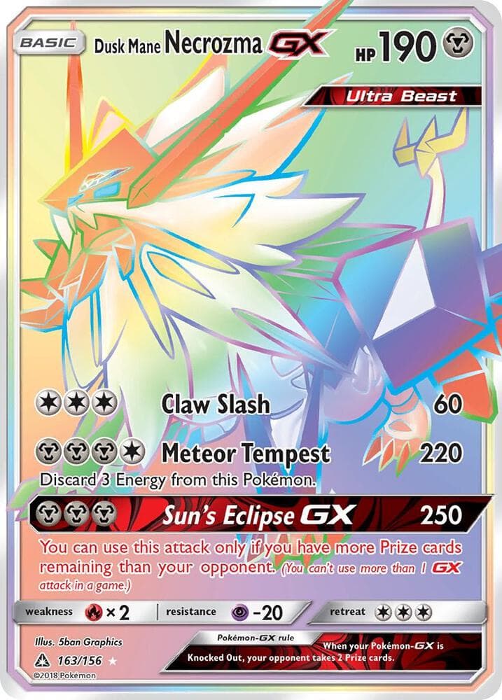 Dusk Mane Necrozma GX Secret Rare