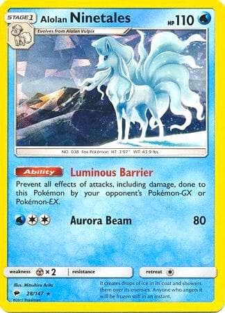Alolan Ninetales 28 147 Cracked Ice Holo