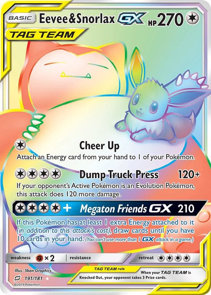 Eevee & Snorlax GX Secret