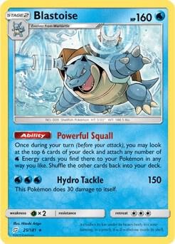 Blastoise 25 181 Cracked Ice Holo