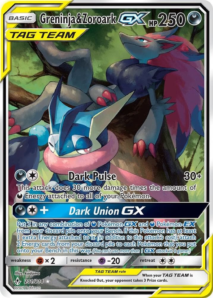 Greninja & Zoroark GX 201 Alternate Full Art