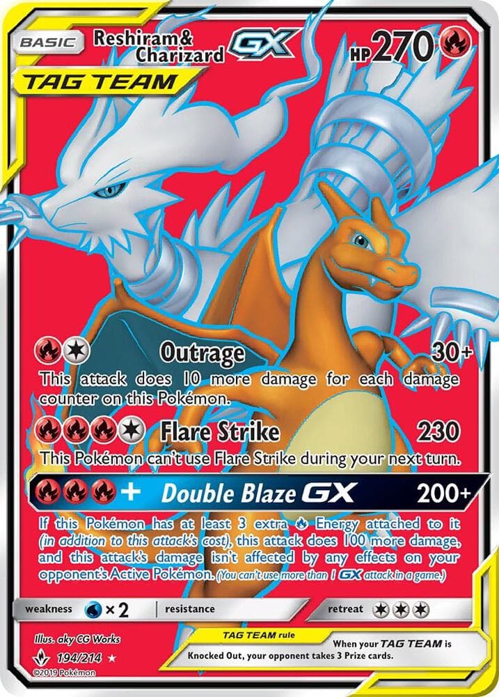Reshiram & Charizard GX Full Art