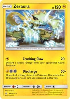 Zeraora 60 214 SM Unbroken Bonds Cracked Ice Holo