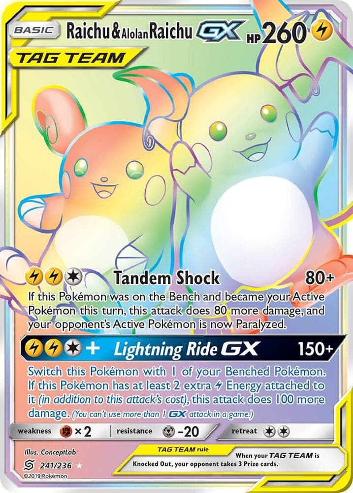Raichu & Alolan Raichu GX Secret