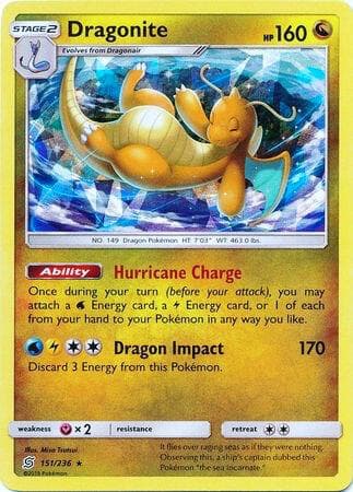 Dragonite 151 236 Cracked Ice Holo