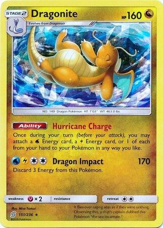 Dragonite 151 236 Cracked Ice Holo