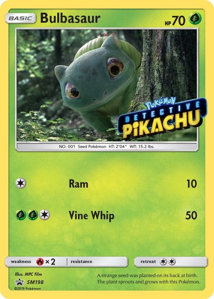 Bulbasaur SM198 Detective Pikachu Stamped