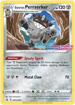 Galarian Perrserker SWSH008 Prerelease