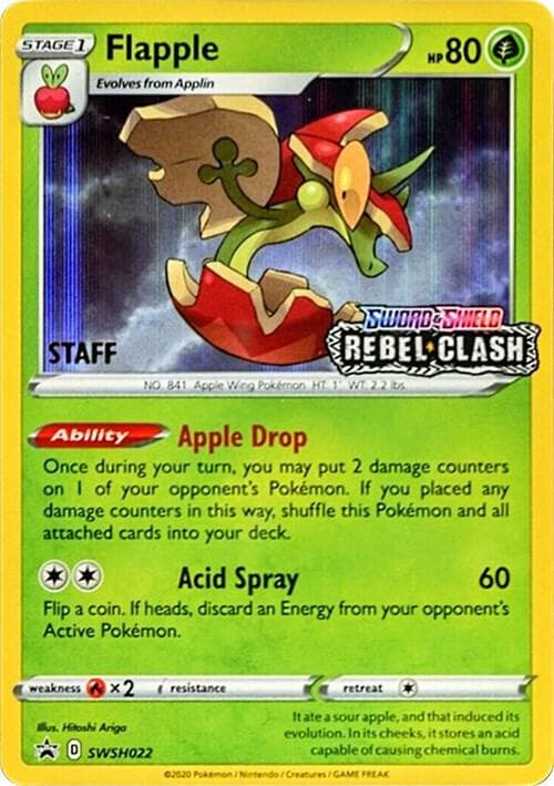 Flapple SWSH022 Prerelease Staff