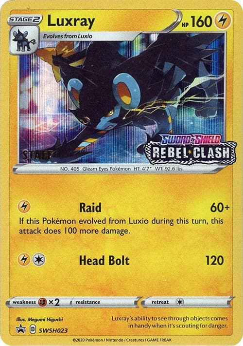Luxray SWSH023 Prerelease Staff