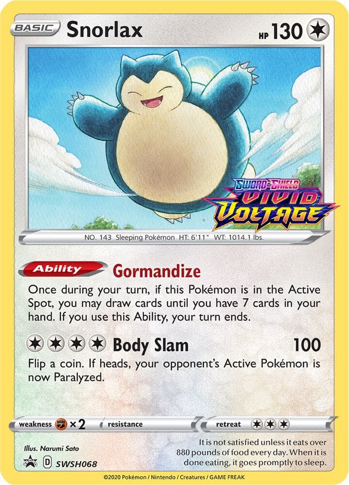 Snorlax SWSH068 Prerelease