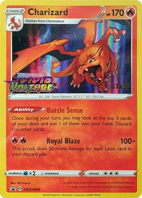 Charizard SWSH066 Prerelease Staff