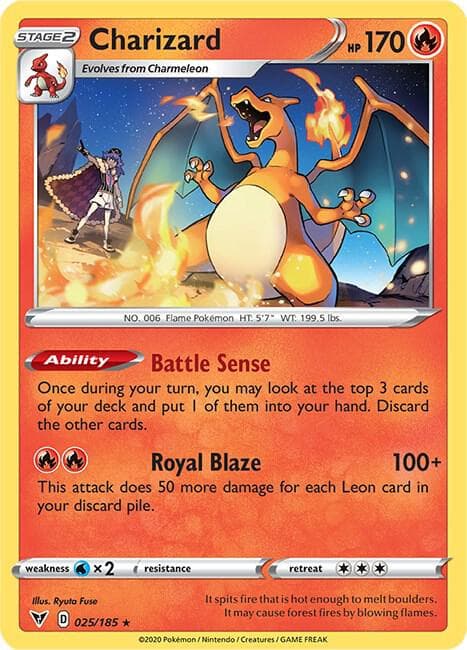 Charizard 25 185 Cracked Ice Holo