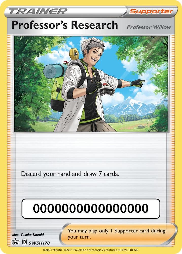 Professors Research Professor Willow SWSH178 with Pokemon Go Code