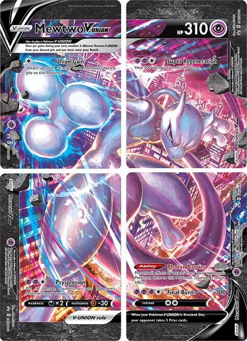 Mewtwo V UNION Set of 4