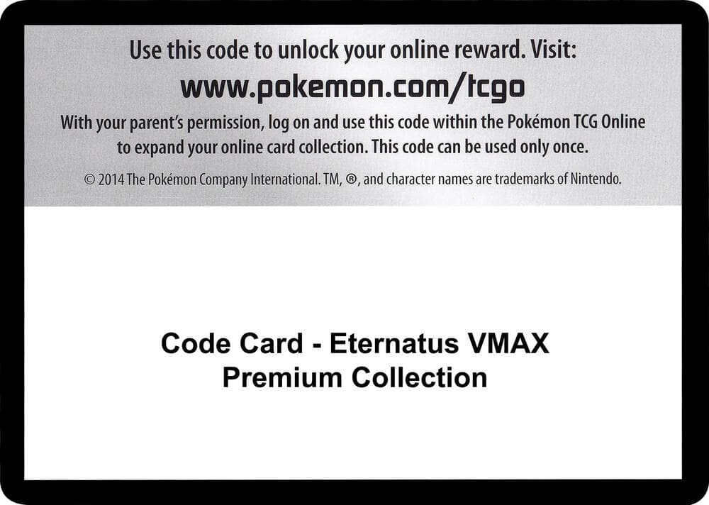 Code Card Eternatus VMAX Premium Collection