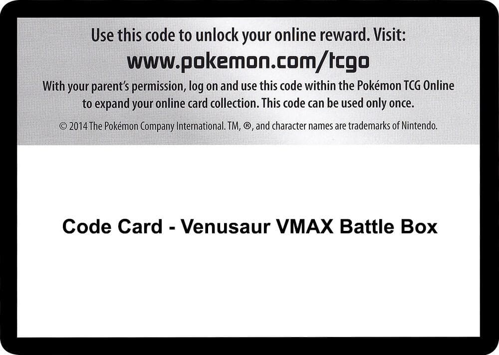 Code Card Venusaur VMAX Battle Box