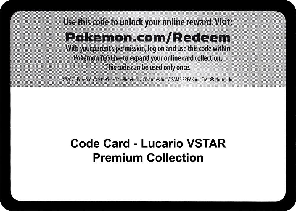 Code Card Lucario VSTAR Premium Collection